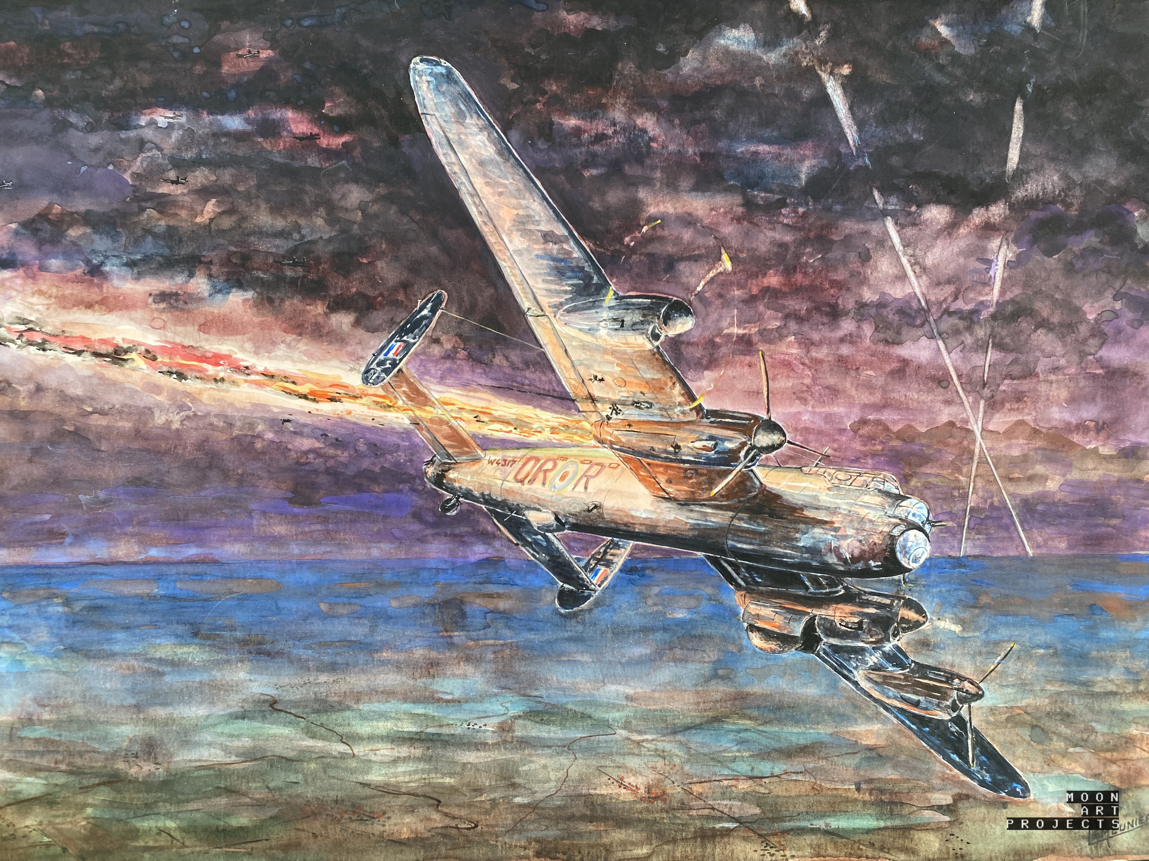 16-17 Nisan 1943 gecesi düşürülen Avro Lancaster MK1 ağır bombardıman uçağı