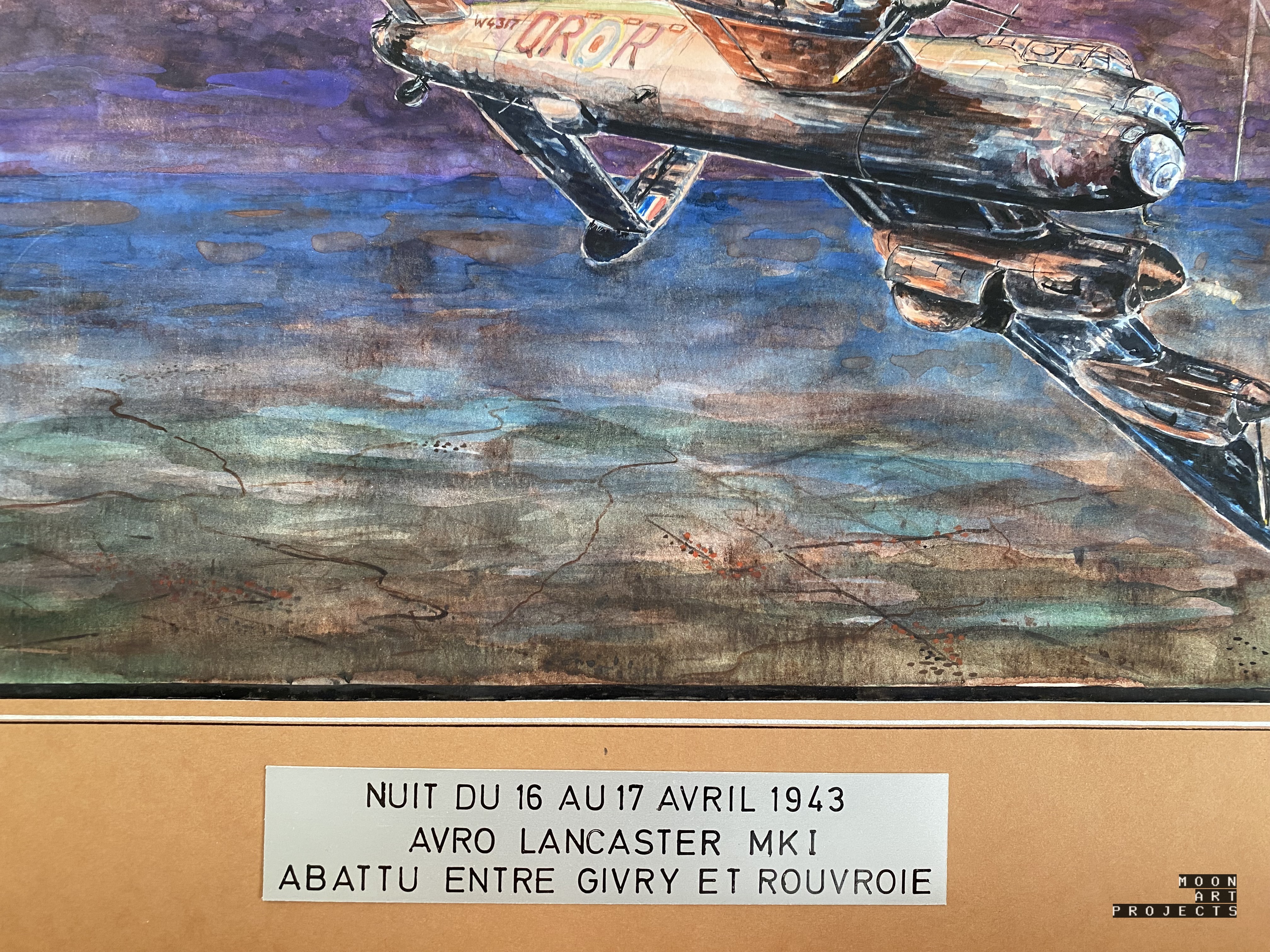 16-17 Nisan 1943 gecesi düşürülen Avro Lancaster MK1 ağır bombardıman uçağı